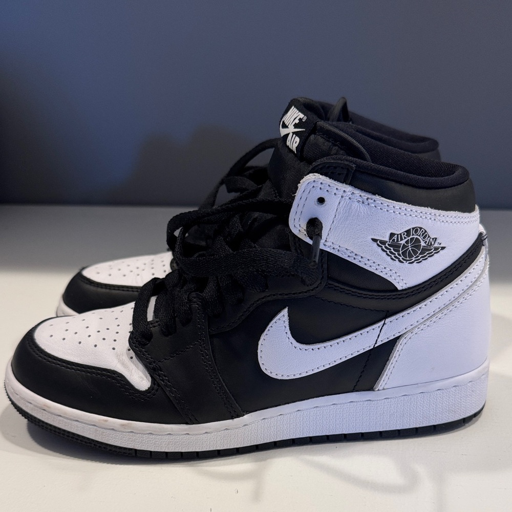 Nike Kids Black and White High-Top Air Jordan Sneakers